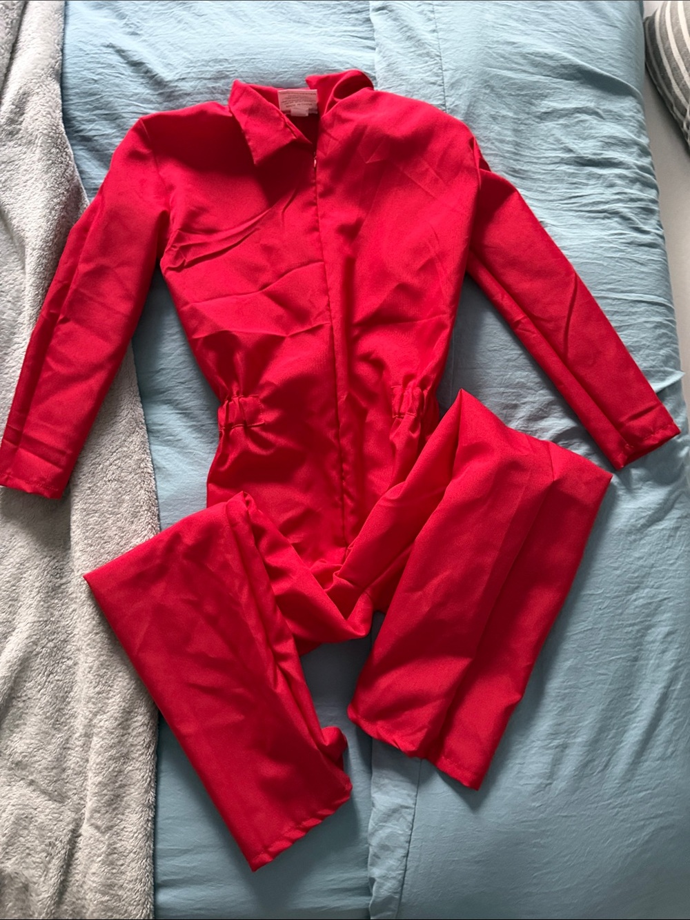 Red kids jumpsuit comstume